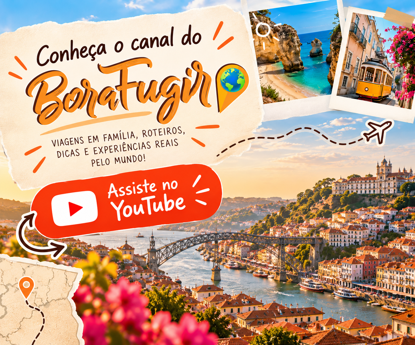 Conheça o canal do Bora Fugir no YouTube